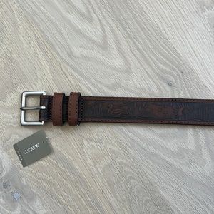 J. Crew Embossed Leather Belt